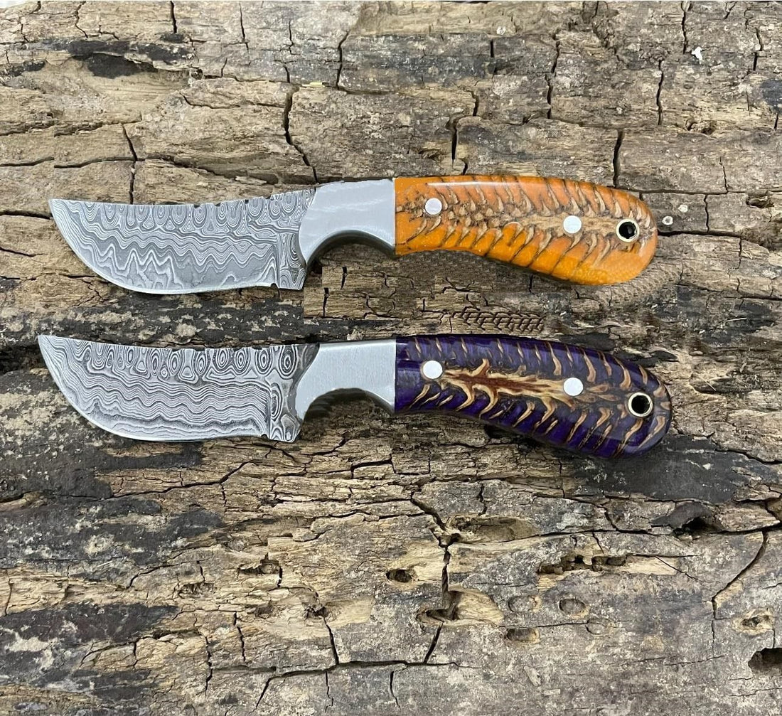 Pair of Cowboy knives - Buy 1 get 1 free offer with pinecone handles image 0