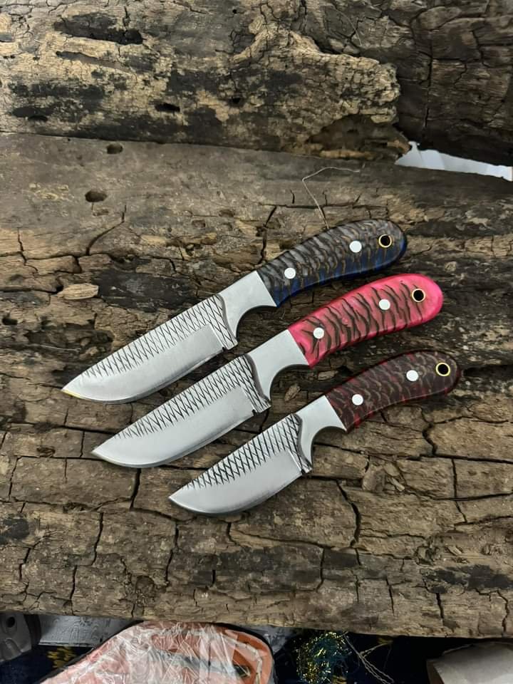 Farrier Rasp Cowboy knife Christmas deal - buy 2 get 1 free pine cone handle set image 0