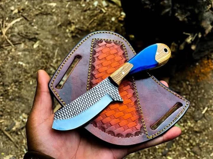 Handmade Hoof Rasp Knife with Premium Leather Sheath image 0