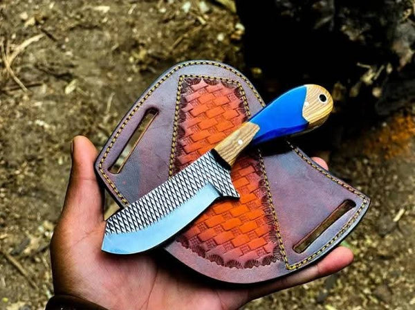 Handmade Hoof Rasp Knife with Premium Leather Sheath image 0