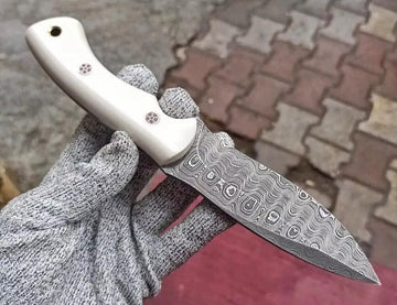 Western Cowboy knife with pancake leather sheath image 0