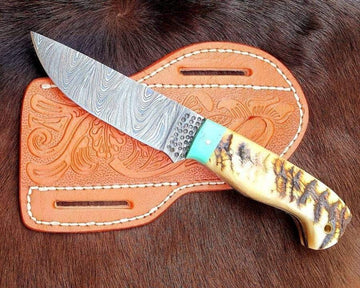 Rodeo Raptor Damascus Cowboy Knife image 0
