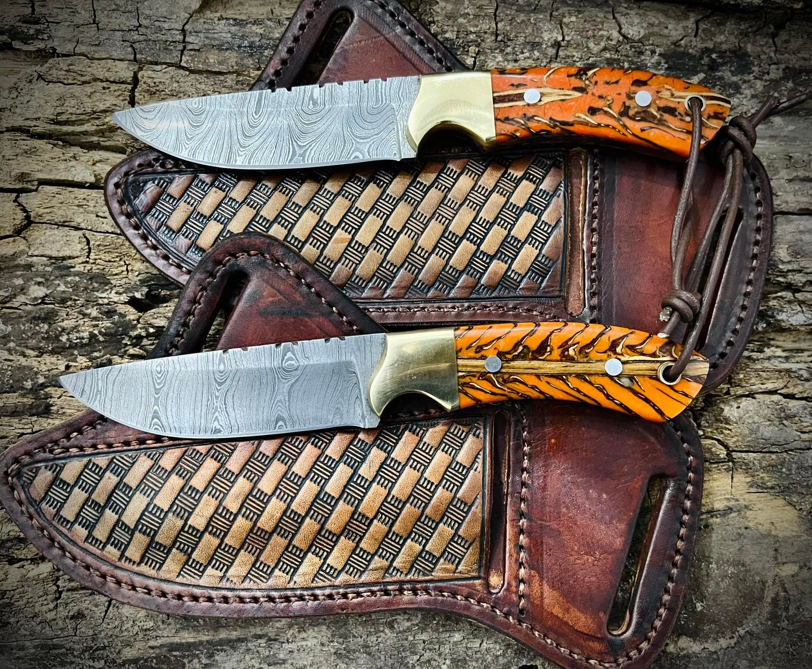 2025 new year offer - buy 1 get 1 free cowboy knife set with sheath image 0