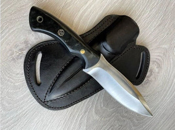 Custom cowboy knife - d2 steel blade buffalo horn handle image 0