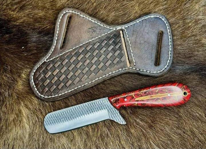 Cowboy Rasp Bull Cutter Knife - Handmade Custom Western knives for Sale