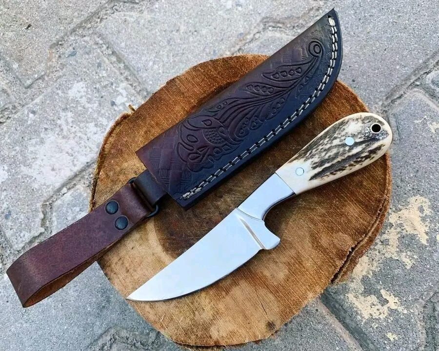Antler Handle D2 Steel Custom Cowboy Knife image 0