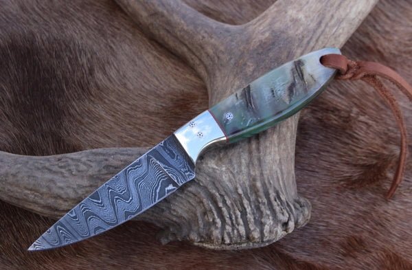 Damascus steel cowboy knife skinner image 0