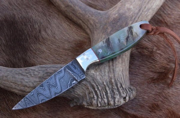 Damascus steel cowboy knife skinner image 0