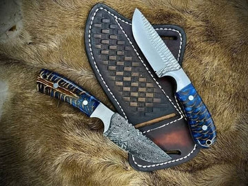 Cowboy knives pair with slanted carry leather sheath image 0