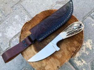 Antler Handle D2 Steel Custom Cowboy Knife