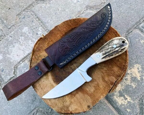 Antler Handle D2 Steel Custom Cowboy Knife