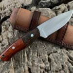 D2 forged cowboy knife with sheath