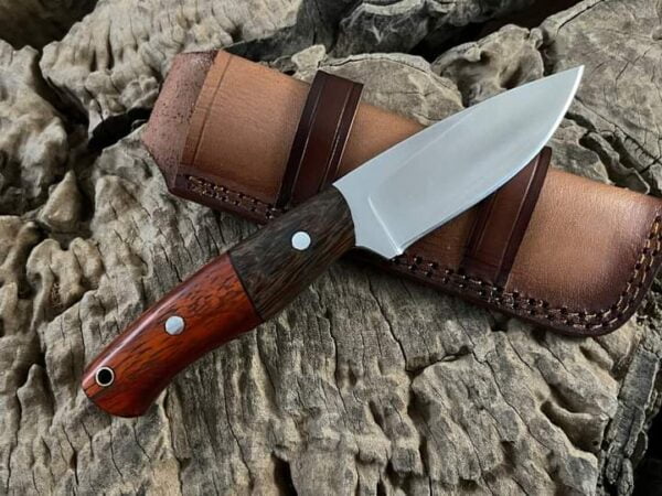 D2 forged cowboy knife with sheath