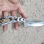 Farrier Rasp Fixed Blade Cowboy Knife with Pancake Sheath.