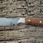 Cowboy bull cutter knife snake wood handle