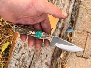 handmade stag handle knife