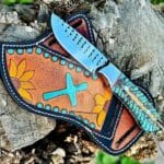 Cowboy rasp knife and sheath