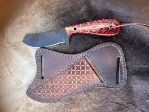 handmade horse rasp knife with sheath