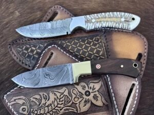 Damascus steel Cowboy knife set for sale : buy 1 get 1 free bogo offer
